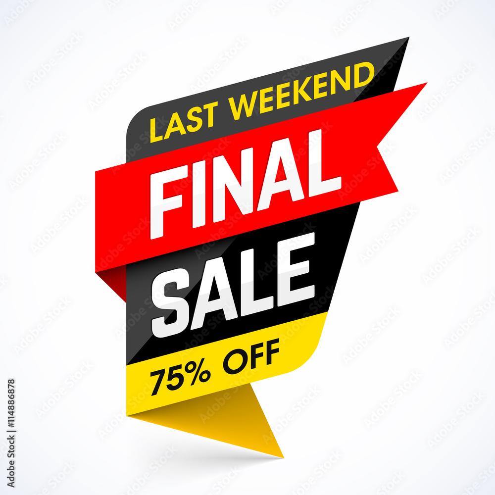 Last Weekend Final Sale banner template Last Weekend Final Sale banner template