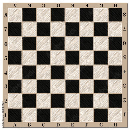 Chessboard, vector illustration.