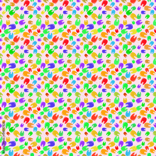 Multicolor tooth bright seamless pattern