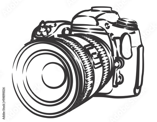 Sketch of professional camera.