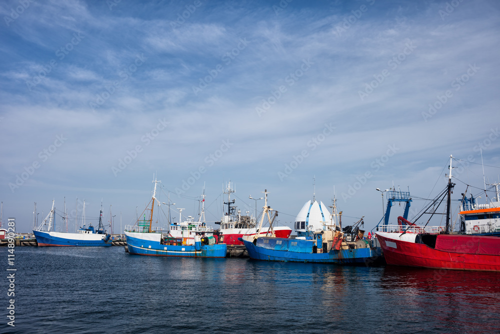 Port in Hel Town in Poland