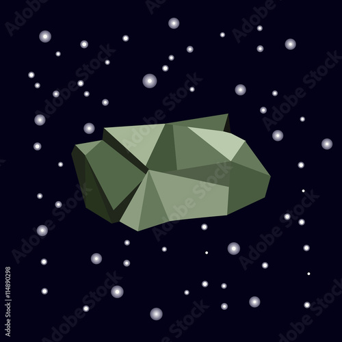 vector illustration of an asteroid 