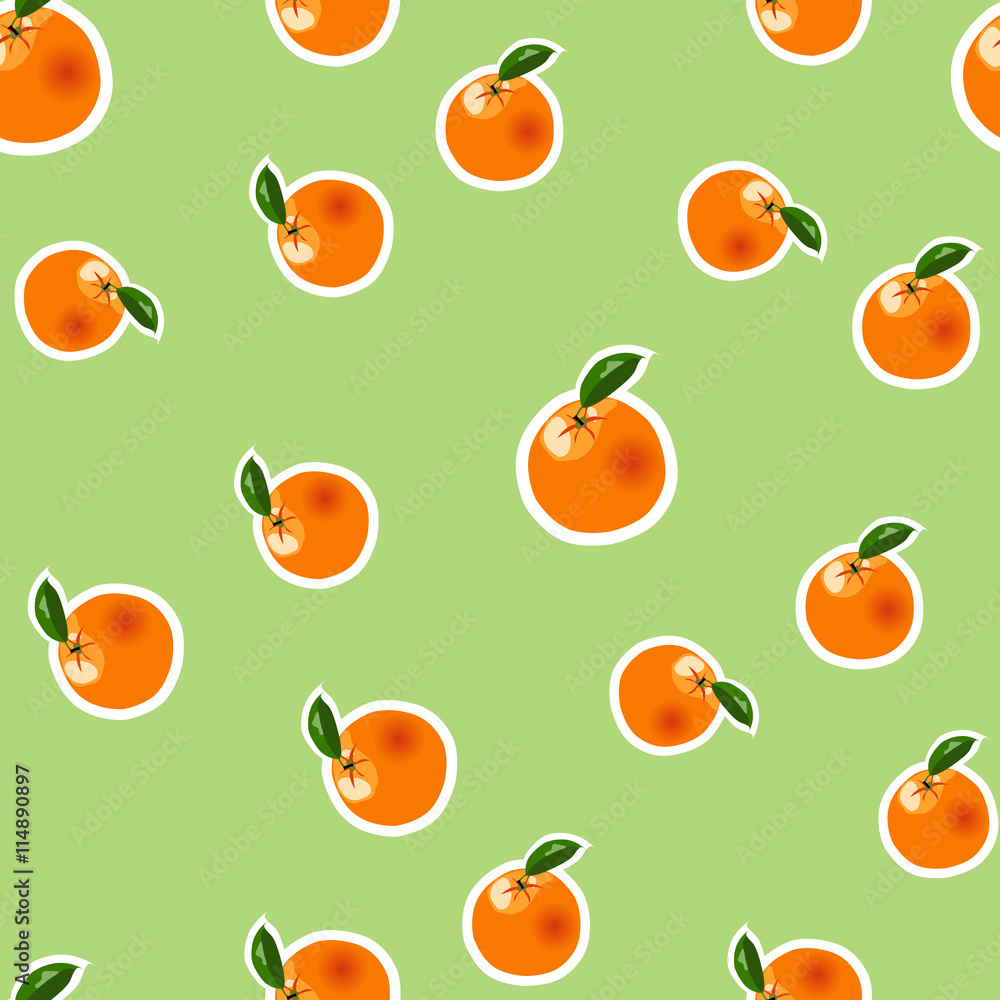 Vector orange pattern on light green background Vector orange pattern on light green background
