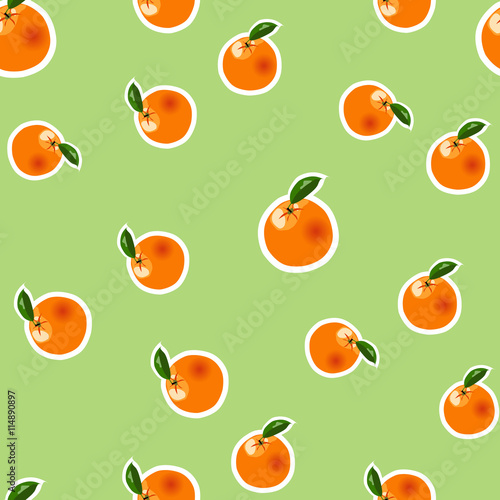 Vector orange pattern on light green background