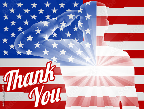 Veterans Day Thank You American Flag