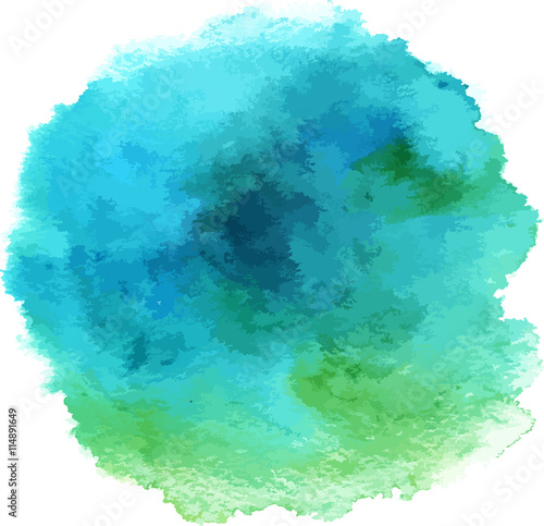 Turquoise abstract watercolour background texture; scalable vector graphic