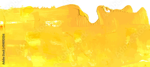 Abstract artistic bright yellow watercolor background texture; vector graphic