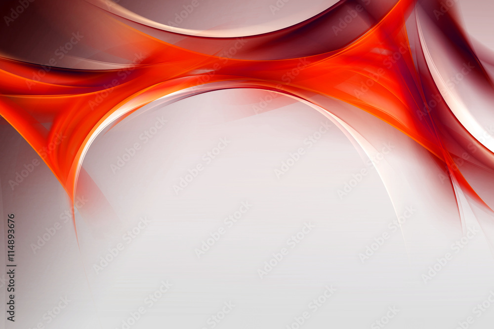 Naklejka premium Abstract Red Wave Design Brown Background