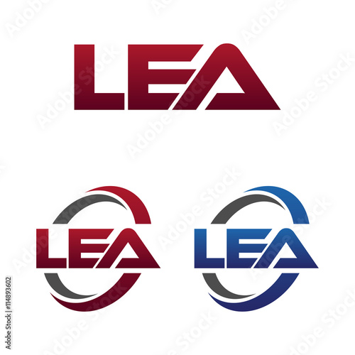 Modern 3 Letters Initial logo Vector Swoosh Red Blue lea