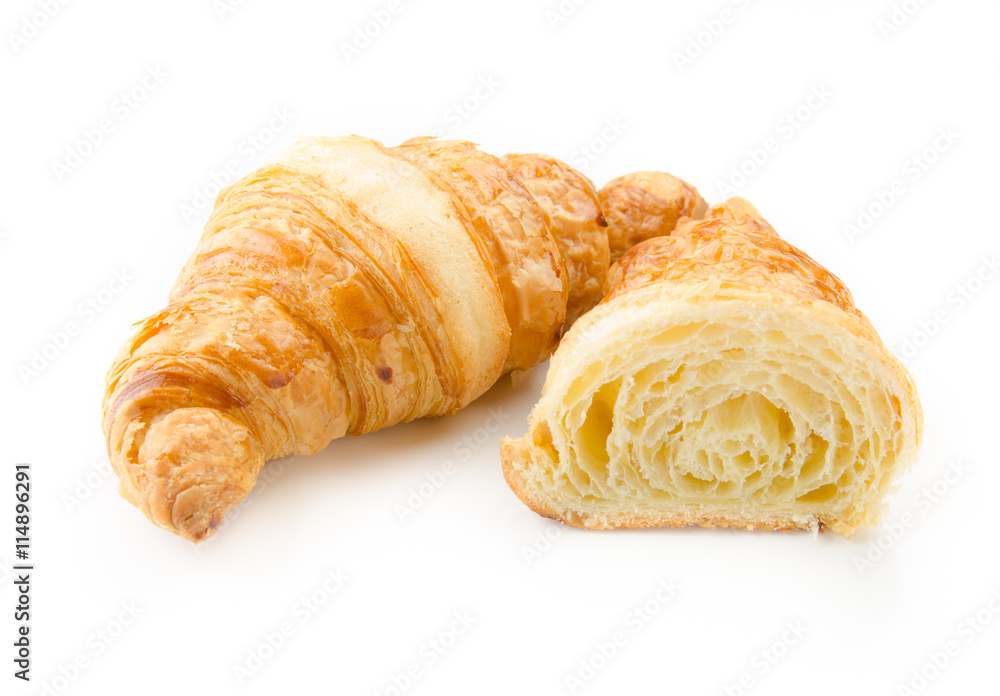 Croissant on white background. Croissant on white background.