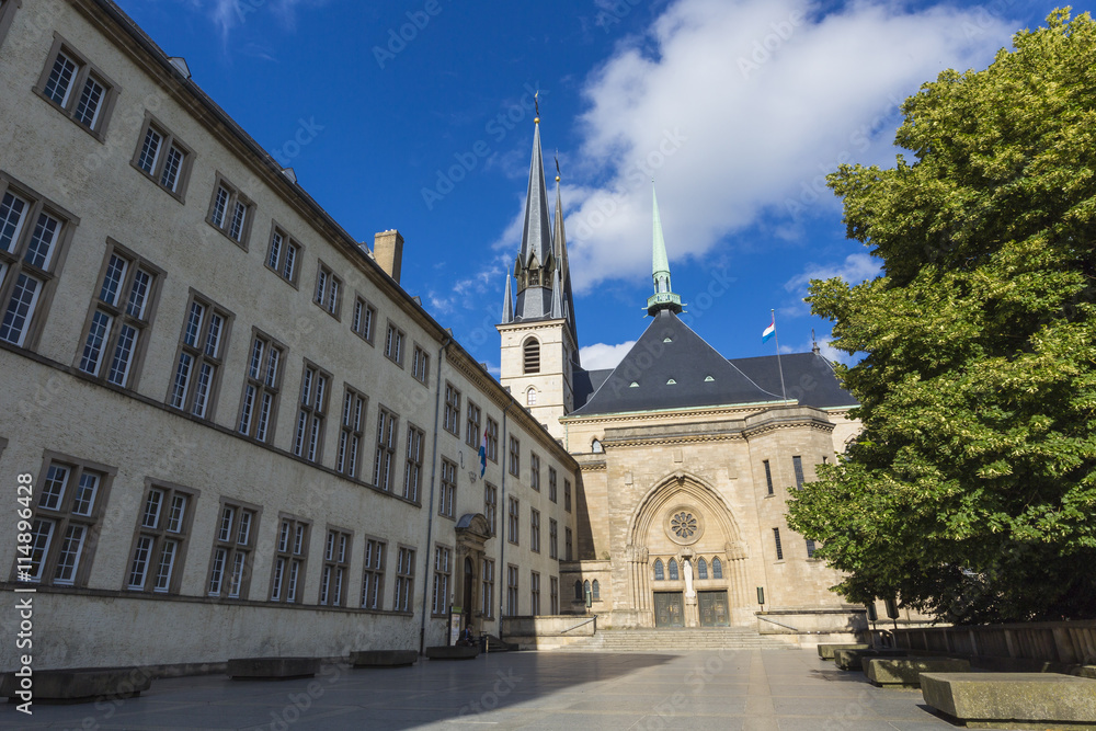 Obraz premium Notre-dame Cathedral, Luxembourg Is The Roman Catholic Cathedral.