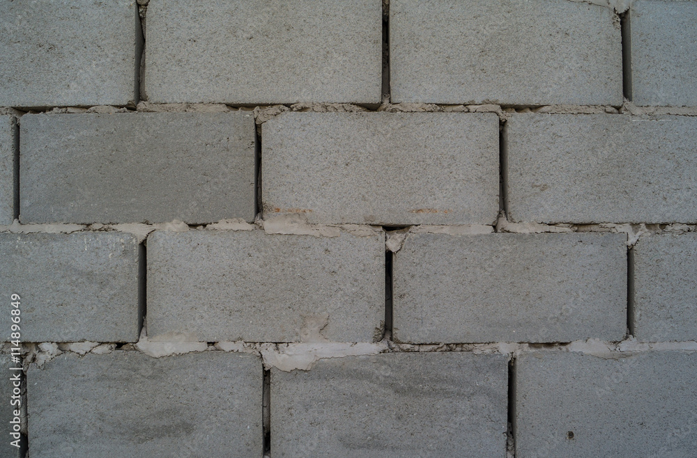 The wall of cinder block The wall of cinder block