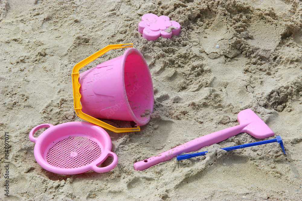 children's set for game in a sandbox children's set for game in a sandbox