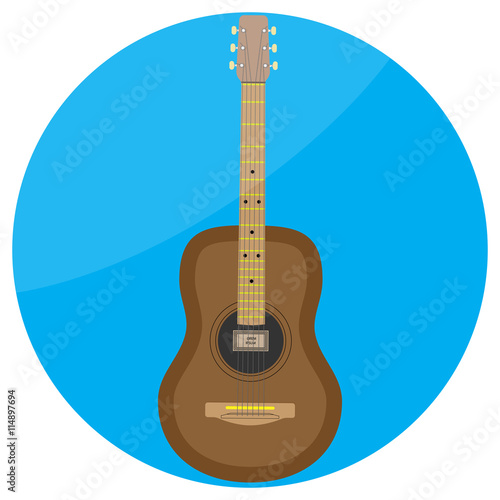 Flat icon acoustic guitar