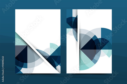 Geometric mosaic design, a4 size business corporate correspondence letter cover