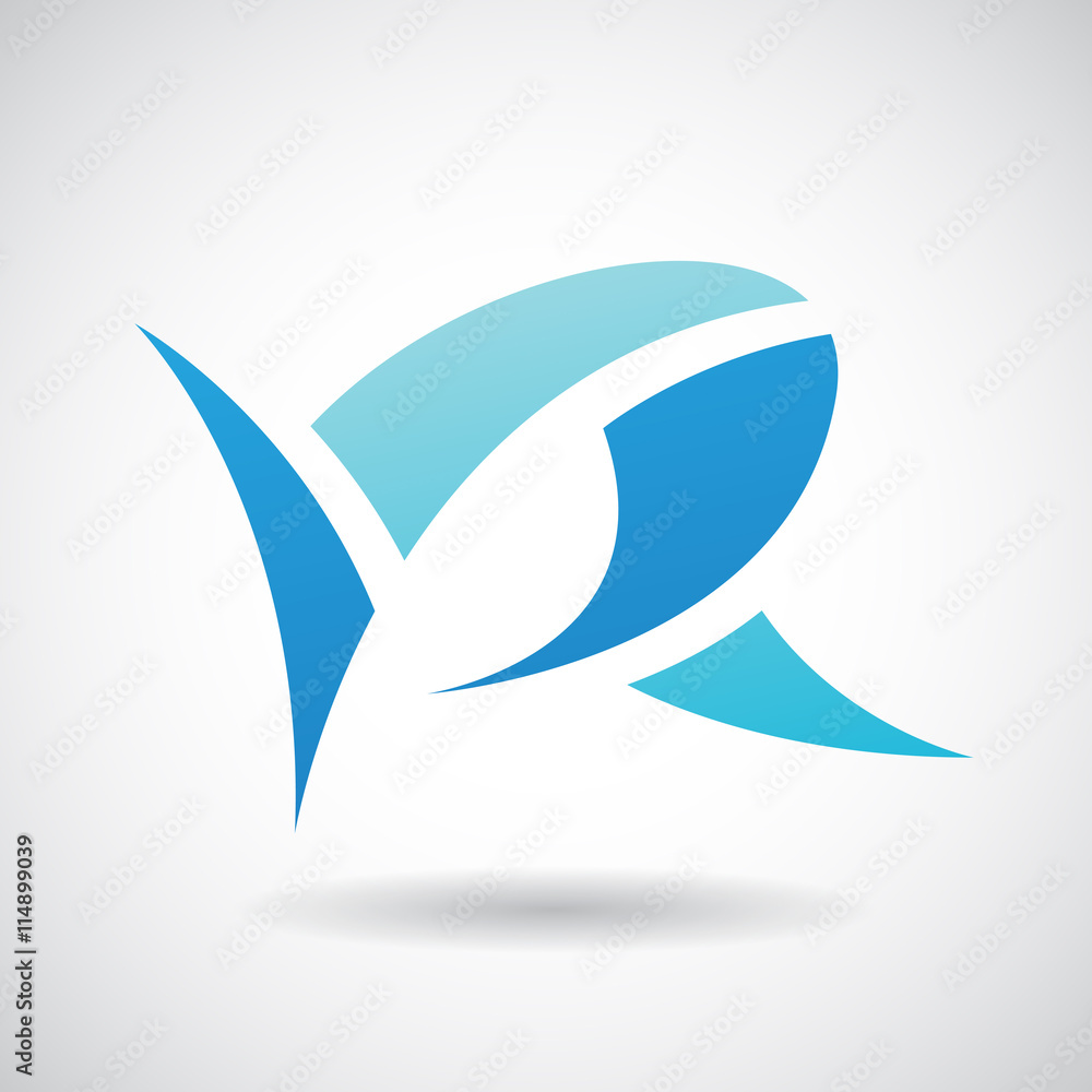 Logo Shape and Icon of Letter R, Vector Illustration