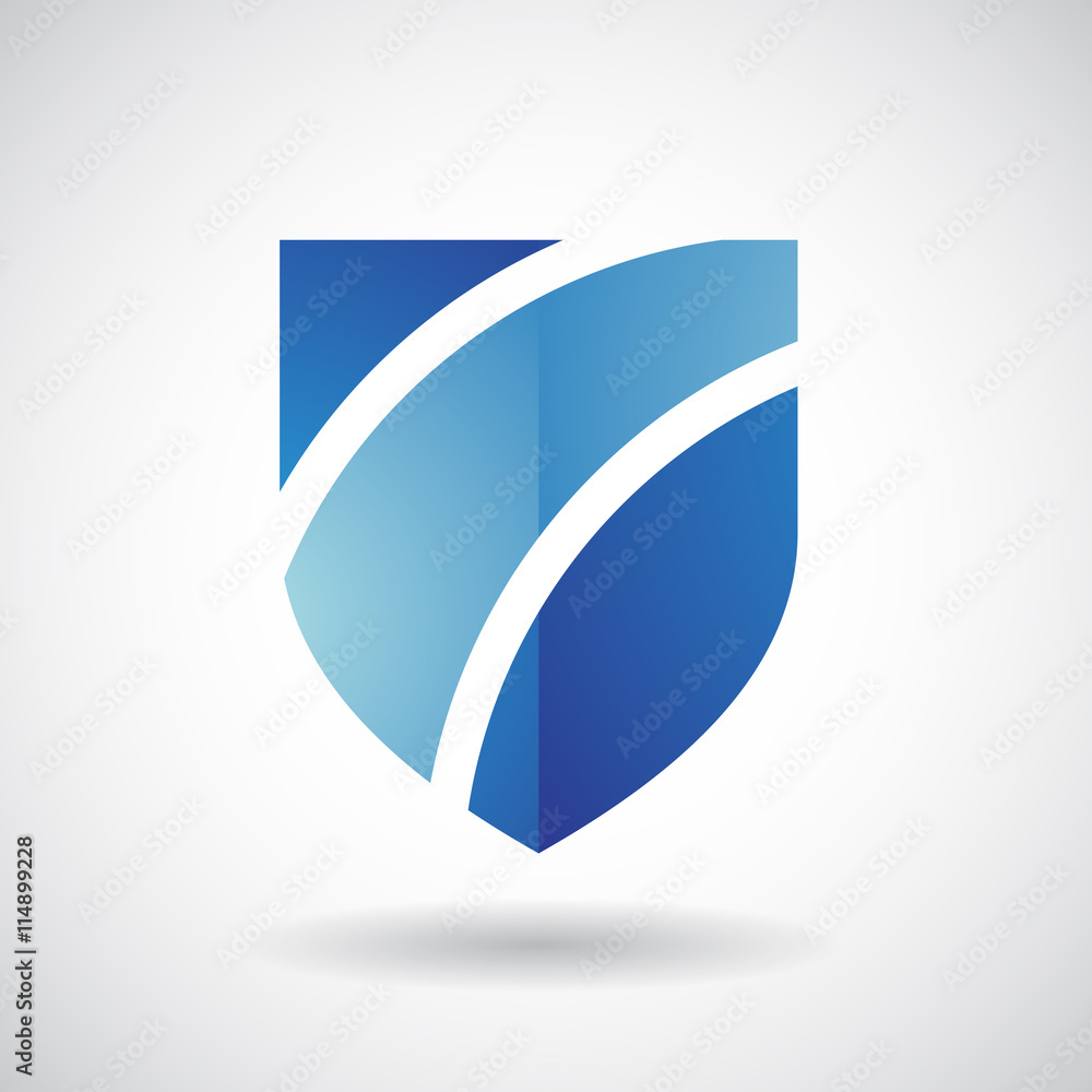 Logo Icon of a Striped Shield Vector Illustration Logo Icon of a Striped Shield Vector Illustration