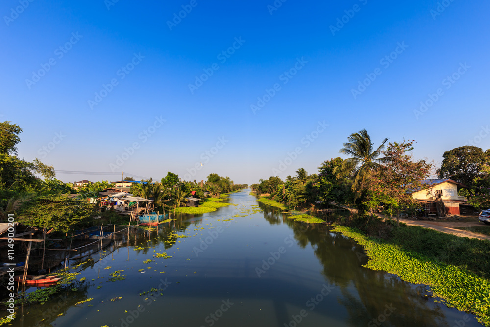Village on canal side