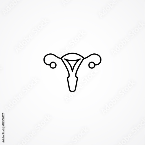 Vector uterus outline icon