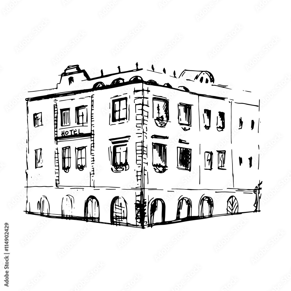 Small Building Sketch Stock Illustration  Download Image Now  Apartment  Architect Architecture  iStock