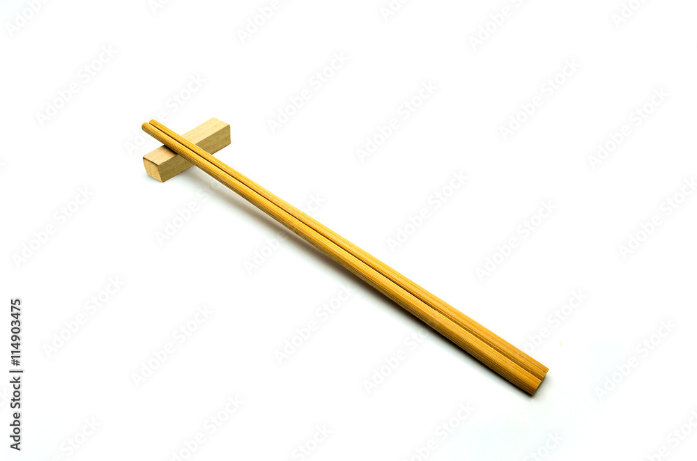 Wooden chopsticks, Sushi chopsticks isolated on white background Wooden chopsticks, Sushi chopsticks isolated on white background