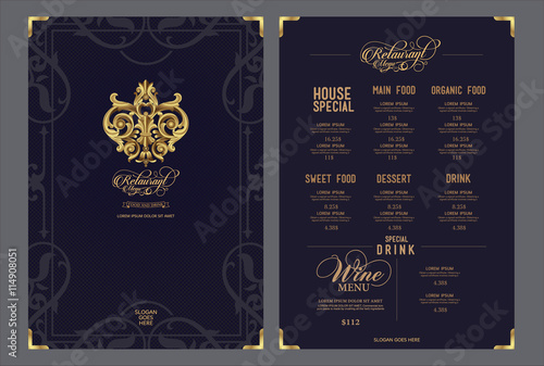 Premium vector restaurant menu.