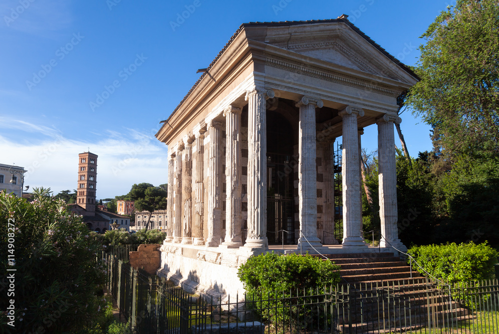 Fototapeta premium Forum Boarium with Temple of Portunus in Rome Italy