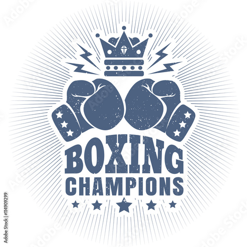  vintage logo for boxing