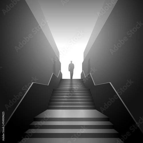 Man on the stairs