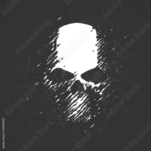 Scratch skull illustration