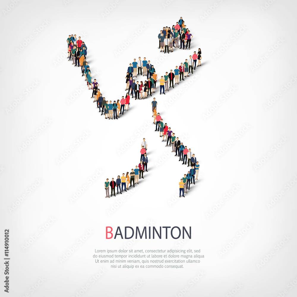 people sports badminton vector people sports badminton vector