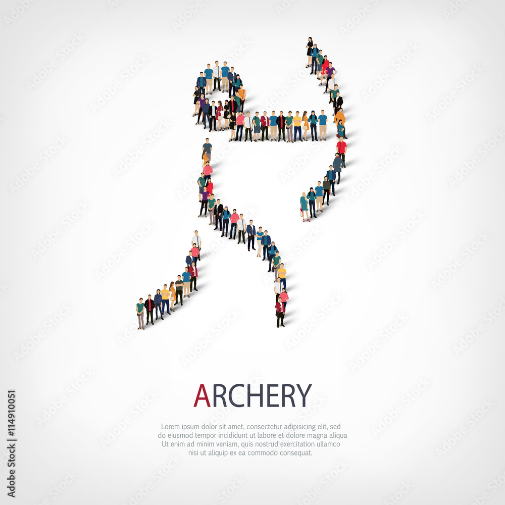 people sports archery vector people sports archery vector