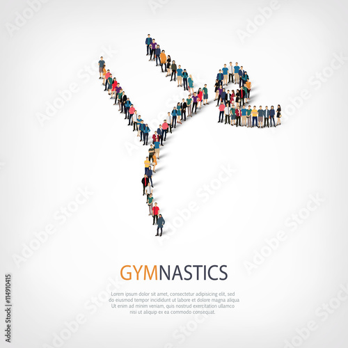 people sports gymnastics vector