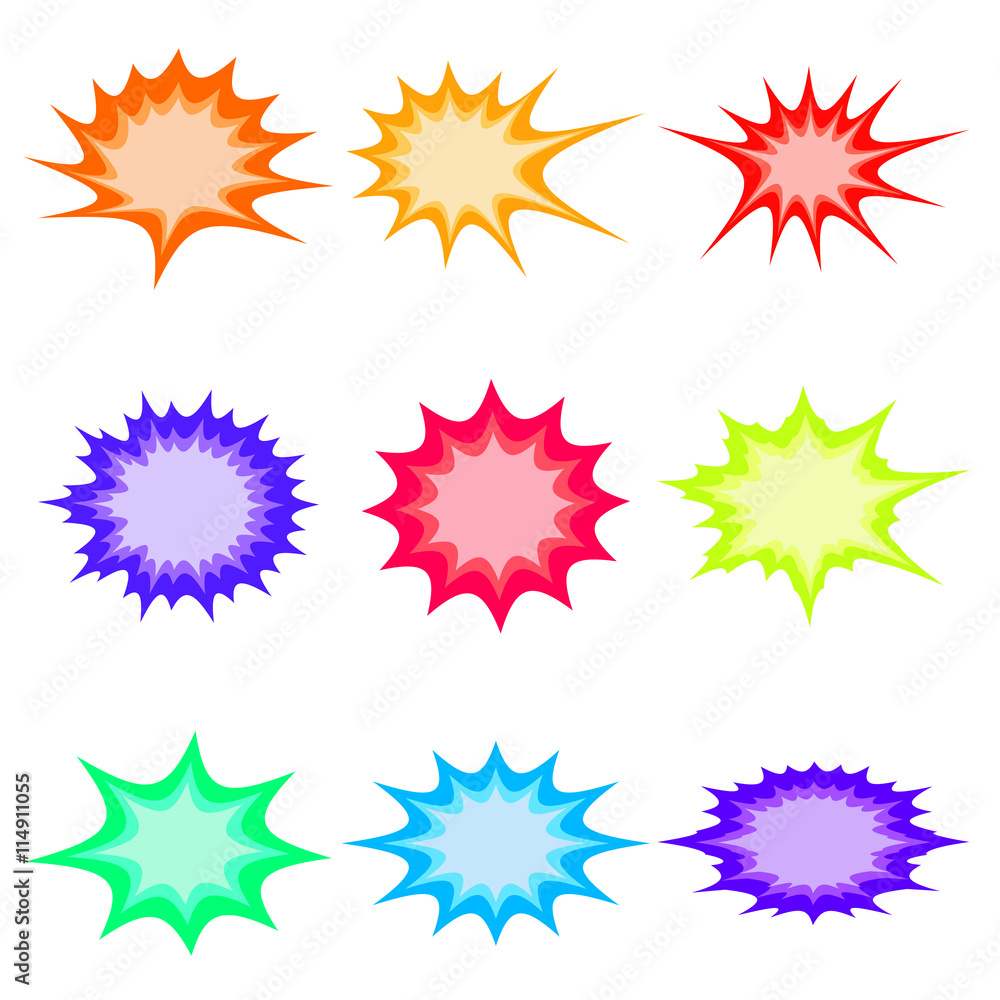 vector of comic sound effects
