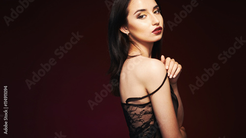 Wallpaper Mural beautiful young woman close-up portrait Torontodigital.ca