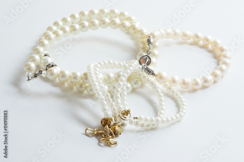 pearl Jewelry on white background 