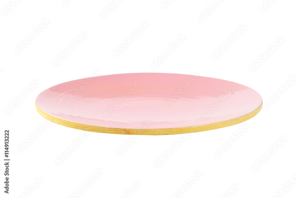 Round pink plate