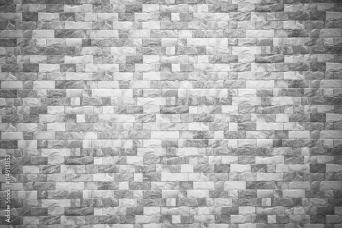 Stone wall made with blocks.