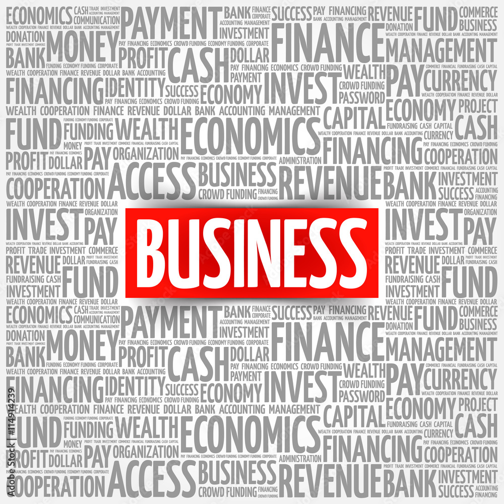 BUSINESS word cloud collage, business concept background BUSINESS word cloud collage, business concept background