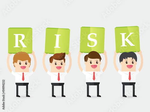 teamwork of businessman spread risk. business diversify investment