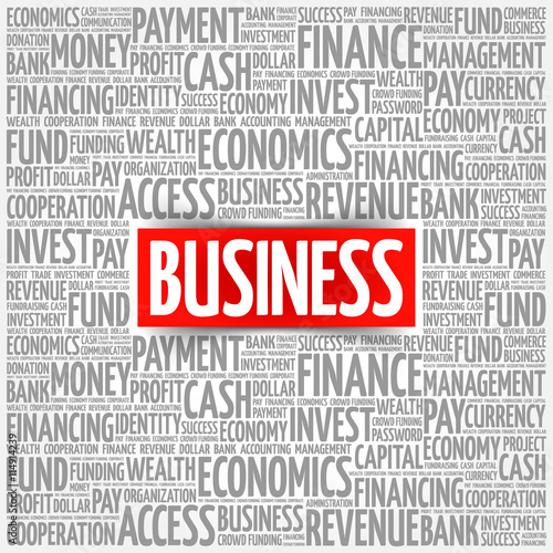 BUSINESS word cloud collage, business concept background
