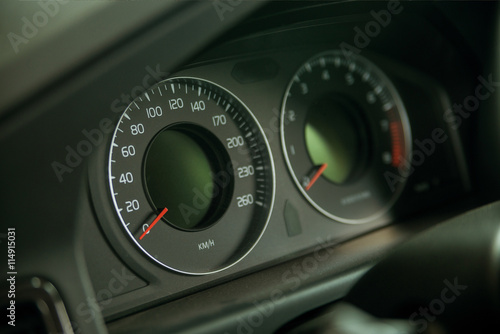 Classic speedometer of car