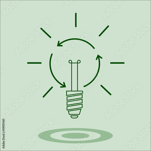 Green energy simple vector icons.