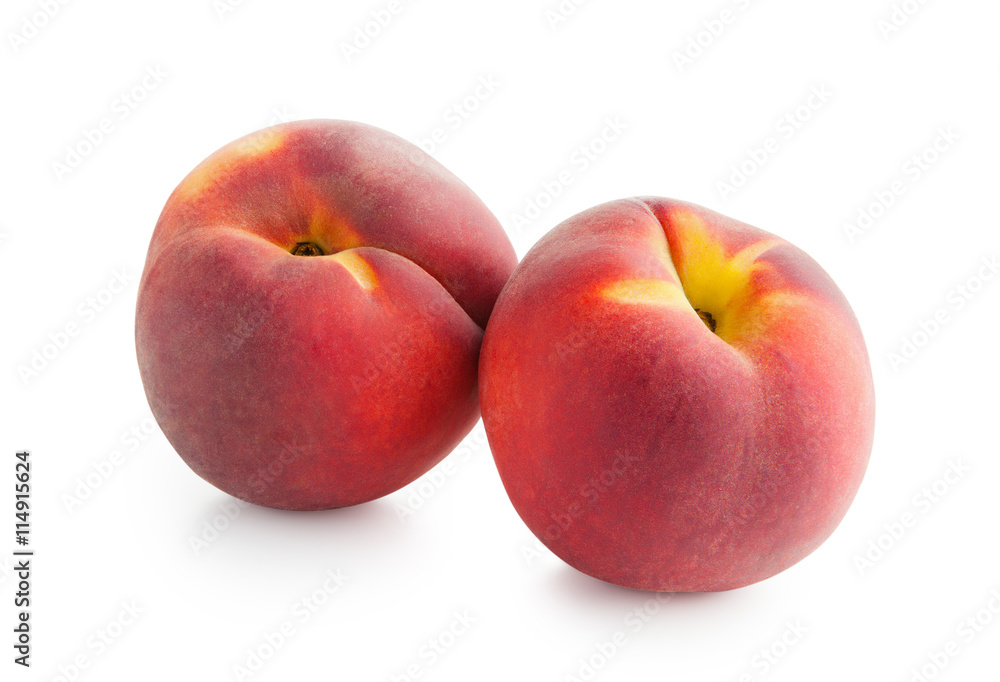 Peaches isolated on white background Peaches isolated on white background