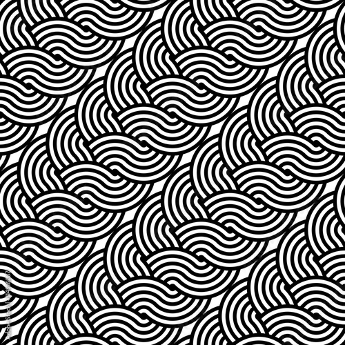 Design seamless monochrome interlaced pattern