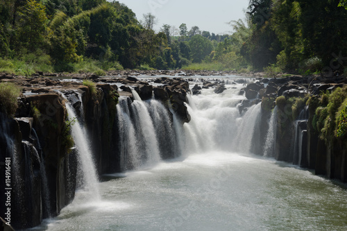 waterfall in southern area of Laos  native call  Tad Pha Suam  