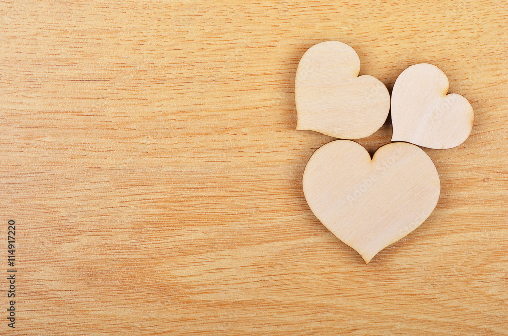 Fototapeta premium Heart on wooden background