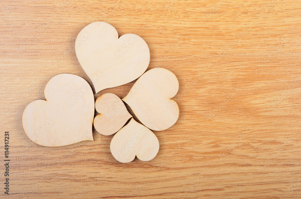Heart on wooden background Heart on wooden background