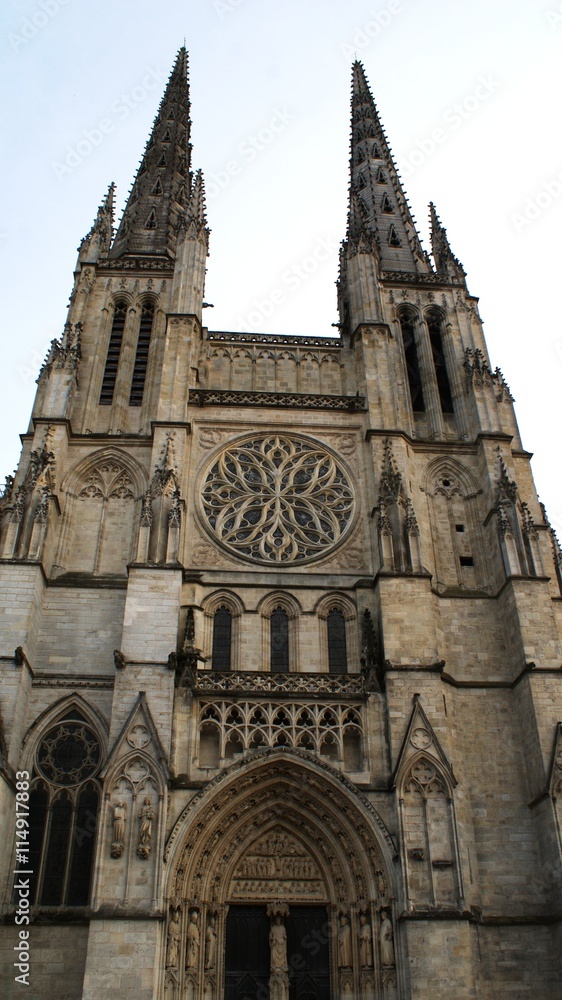 Bordeaux city, gothic cathedral in France