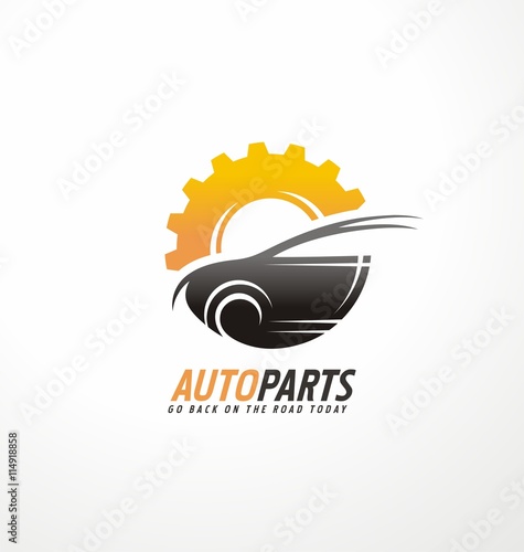 Vector icon design template for auto parts service